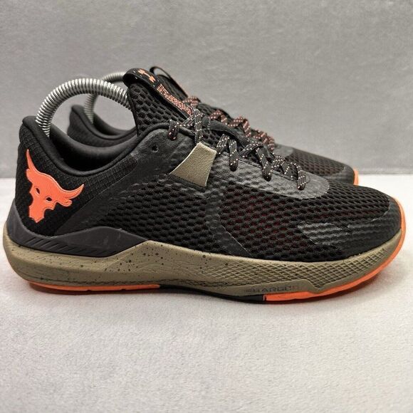 Womens Size 9 Under Armour Project Rock BSR 2 Shoes Black/Tent Training Gym - Picture 1 of 8